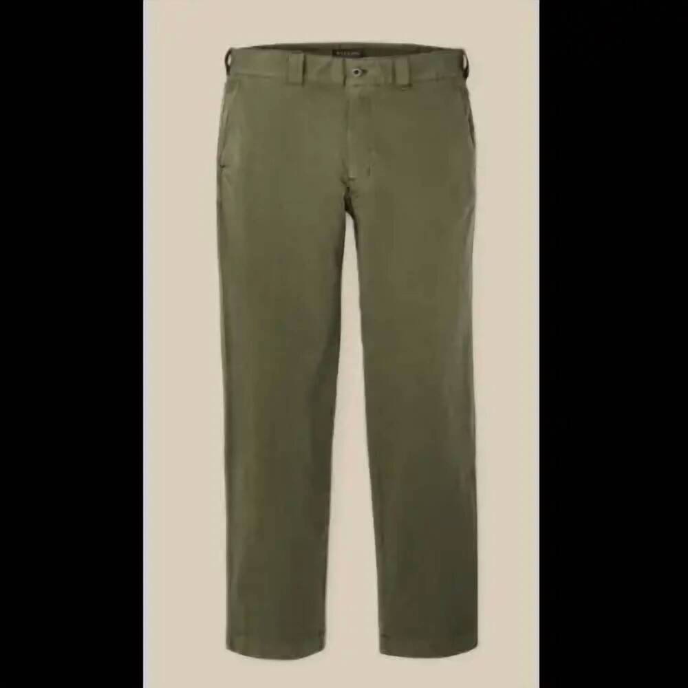 NEW FILSON men's granite mountain flat front pants in burnt olive